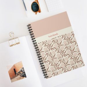 Soft Pink Floral Spiral Notebook