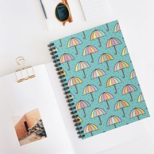 Colorful Umbrella Spiral Notebook