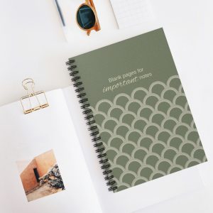 Elegant Sage Green Spiral Notebook
